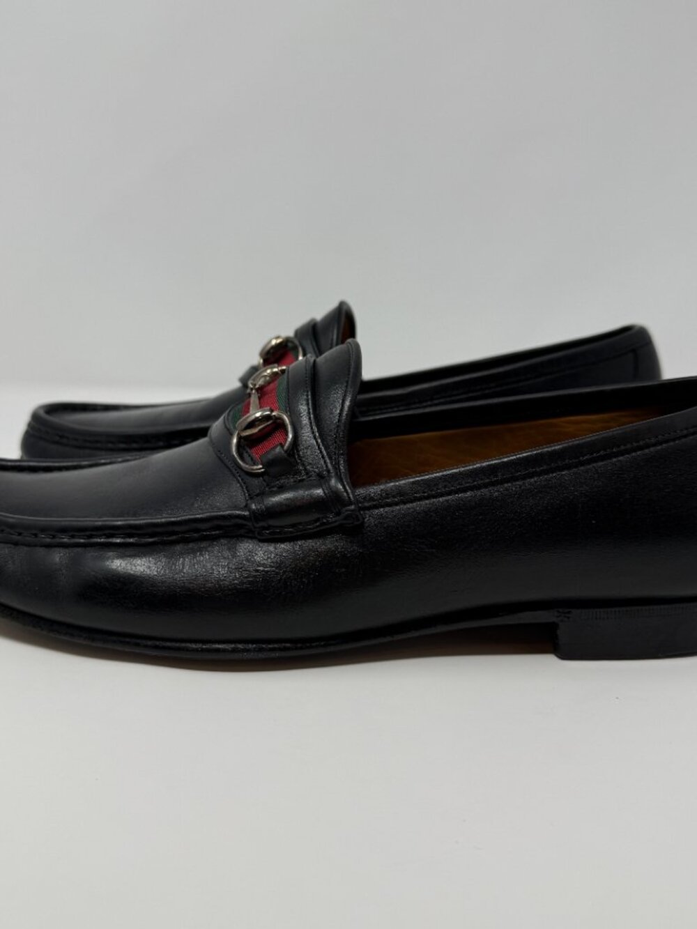 Gucci Leather Horsebit Loafers Men's 9.5 D Black Classic Designer Preppy Luxury - Picture 7 of 13